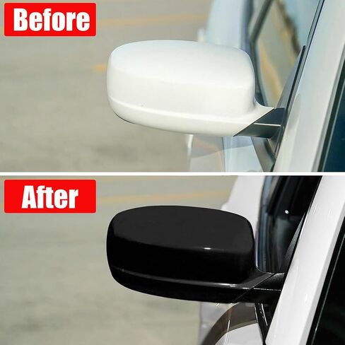 1Pair Door Side Mirror Covers Caps Fit for 2011-2014 Chrysler 200 for 2011-2018 Chrysler 300 Glossy Black Mirror Cap Covers in Saudi Arabia