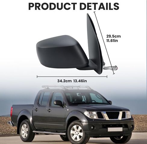 Right Passenger Side Mirror Compatible with Nissan Frontier 2005-2021 Power Manual Folding Non-Heated in Kuwait