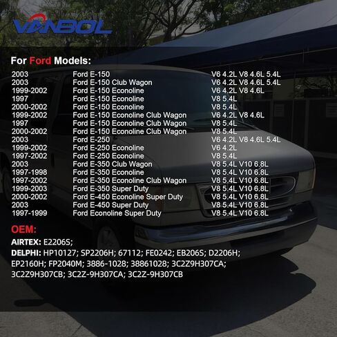 مجموعة مضخة الوقود الكهربائية متوافقة مع 1997-2003 Ford E-150 E-250 E-350 E-450 Econoline Club Wagon Super Duty Gas 4.2L 4.6L 5.4L 6.8L استبدال E2206S VANBOL0149 مع وحدة 2 Tube Van Van in Saudi Arabia