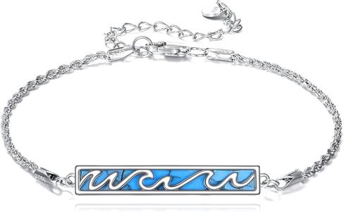 سوار للنساء 925 Sterling Silver Abalone Shell بار هدية مجوهرات للنساء أمي in Kuwait