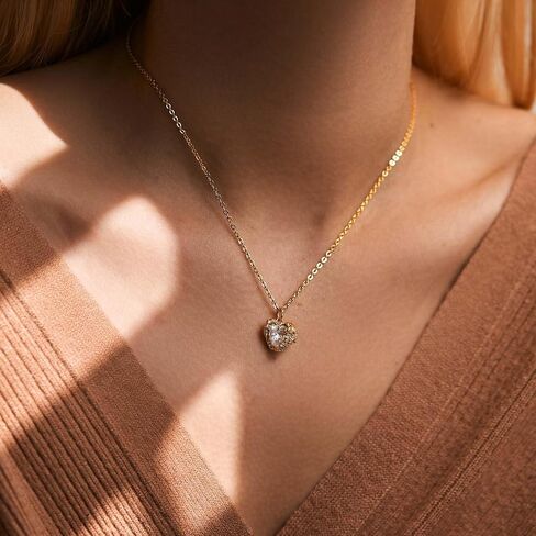 Layered Heart Necklaces for Women 3 Piece Set of 18k Gold Plated Stainless Steel Dainty Layered Choker Necklace Adjustable Length Trendy Multi Layer Chains for Wife Birthday Valentine's Day in Saudi Arabia
