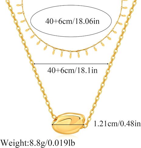 Layered Heart Necklaces for Women 3 Piece Set of 18k Gold Plated Stainless Steel Dainty Layered Choker Necklace Adjustable Length Trendy Multi Layer Chains for Wife Birthday Valentine's Day in Saudi Arabia