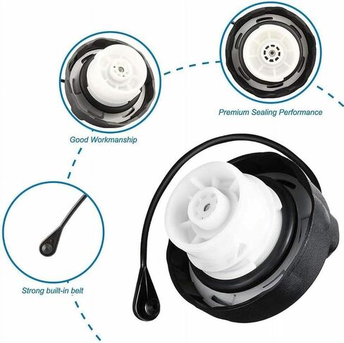 Fuel Tank Gas Cap Replacement For Jeep Wrangler Chrysler 300 Sebring PT Cruiser Town Country Dodge Ram 1500 2500 3500 Replaces 52030377AB 5278632AG 52124512AA in Saudi Arabia