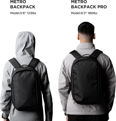 ALPAKA Metro Backpack Pro for Men - Fits 15.6" Laptop Business Travel Backpack with YKK Zippers, MOD Key Leash & Luggage Pass-through, Durable Padded and Weatherproof Work Bag, VX42 (Black) in Saudi Arabia