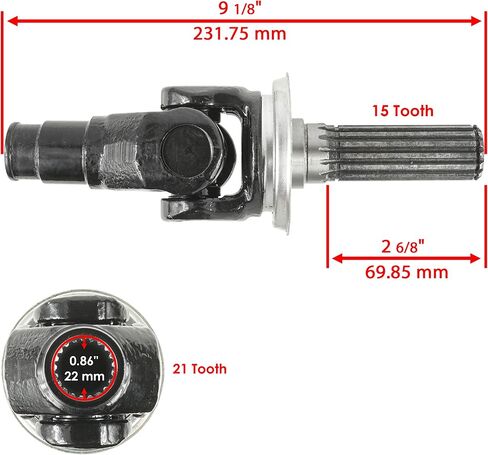 Caltric Rear Axle Drive Shaft Inner and Gasket Compatible with Kawasaki 39158-1105/11060-1251 in Saudi Arabia