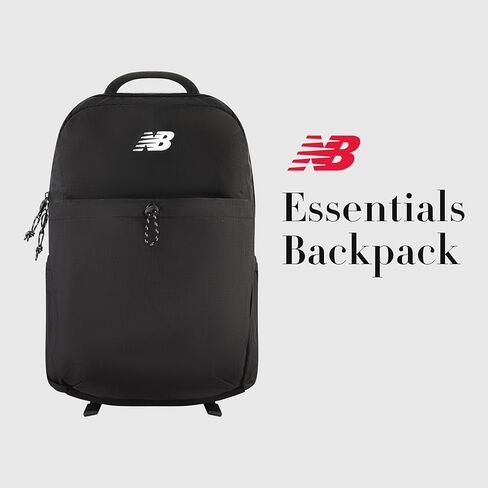 New Balance Essentials Laptop Backpack, Casual Commuter Travel Bag for Men and Women, Black, 17.5 Inches in Saudi Arabia