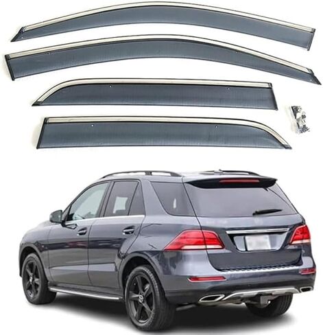 4 PCS WINDOW WINDOW DIPLECTRATORS FOR MERCEDES BENZ GLE CLASS 350 320 300 450 400 2015-2019 SUN RAIN MAIN SIDE WINDOW WINDOW SHIELD SHIELD SHIELD SHIELD in Saudi Arabia