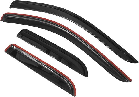 Modern-Depo Window Visor Rain Guards Vent Deflectors, Compatible with 2021-2025 Ford Bronco Sport 4DR, Slim Style Black Tape-On Side Car Window Visors, 4PCS in Kuwait