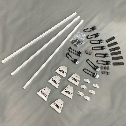 Vantech Heavy Duty 3 Bar Ladder Roof Rack Compatible with: Ford Transit Cargo Van Low Roof (White) in Kuwait