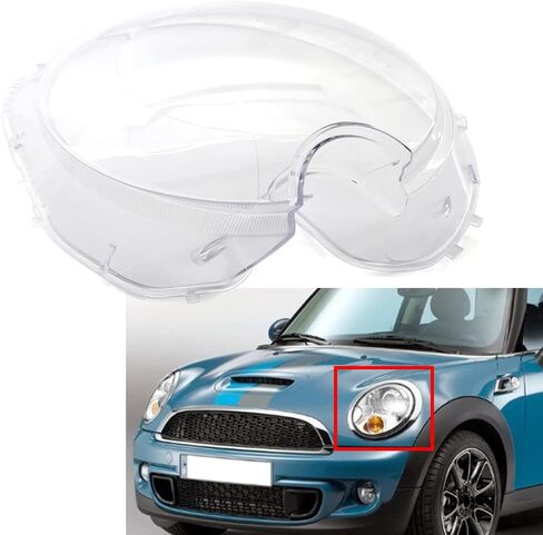Cnkaka036 Headlight Lens Cover Shell Front Lampshade Replace for BMW MINI R56 2007-2015, Left Side in Saudi Arabia