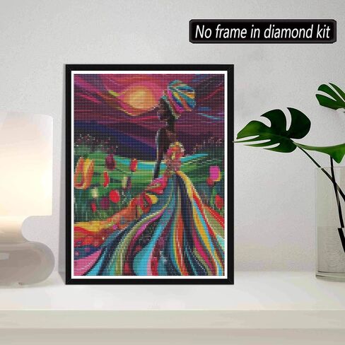 Skryuie 5d African Man Man Painting Kits - Diy Diamond Art Kits للبالغين الأمريكيين من أصل أفريقي ، تدريبات مستديرة كاملة - غرزة Crystal Cross - Craft Craft for Wall & Office - 12x16 inch 2 in Kuwait