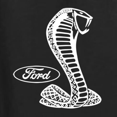 Wild Bobby Retro Ford Shelby Cobra Emblem Vintage White Logo Cars and Trucks Front and Back Unisex Hoodie Sweatshirt in Saudi Arabia