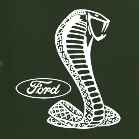 Wild Bobby Retro Ford Shelby Cobra Emblem Vintage White Logo Cars and Trucks Front and Back Unisex Hoodie Sweatshirt in Saudi Arabia
