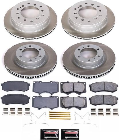 Power Stop SC5874 Front and Rear Brake Kit With Semi-Coated Brake Rotors and Ceramic Brake Pads & Hardware For Lexus GX460 Toyota 4Runner in Saudi Arabia