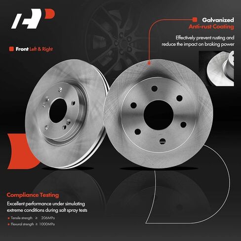 A-Premium 11.82 Inch (300mm) دوارات فرامل القرص المتنفيرة الأمامية + مجموعة منصات السيراميك متوافقة مع طرز Hyundai و KIA-Santa Fe 2010-2012 ، Sorento 2011-2013 ، 6-PC Set in Saudi Arabia