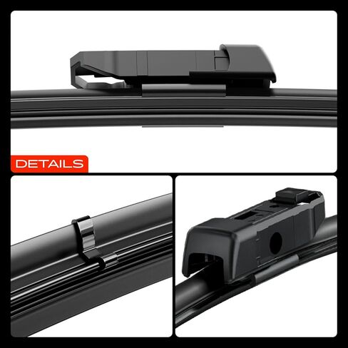 A-Premium Pack of 2 Windshield Wiper Blades with Wear Indicator & Towel - Compatible with Porsche 911 2013-2024, Boxster 2013-2016, Cayman 2014-2016 - 21" and 22", TLPN Connector, Left and Right in Saudi Arabia