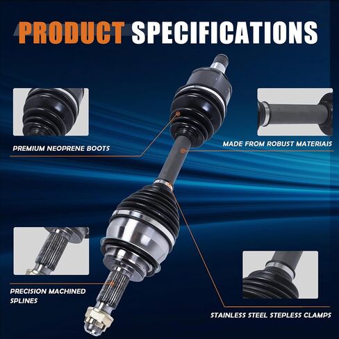 Front Right CV Axle Shaft Assembly 2pcs Compatible with 2010-2022 Lexus GX460, 2003-2009 GX470, 2003-2022 Toyota 4Runner, 2007-2014 FJ Cruiser, 2005-2020 Toyota Tacoma Axle Shaft Assembly in Saudi Arabia