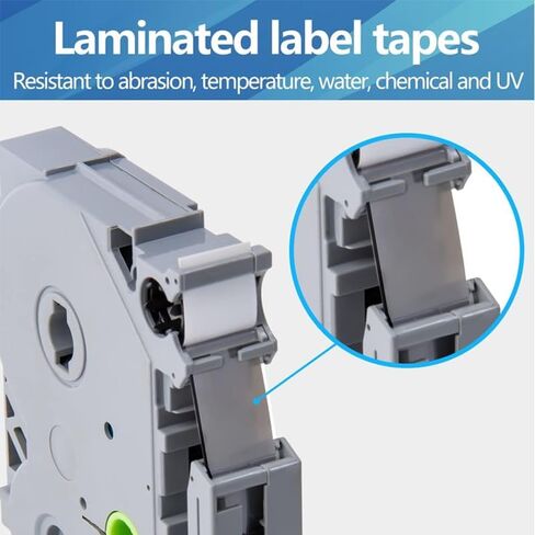 5-Pack 9mm TZe-221 Label Tape Replacement for Brother Black on White TZe221 TZ Tape 9mm 0.35" Laminated White Label Maker Tape TZe221 TZ221 (Black on White, 5PK) in Saudi Arabia