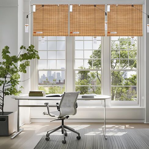 Bamboo Blinds for Interior Windows, Light Filtering Cordless Bamboo Roll Up Shades,Roller Window Blinds Curtain for Home, Living Room, Dining Room, Blinds Size: 48" W x 72" H in Saudi Arabia