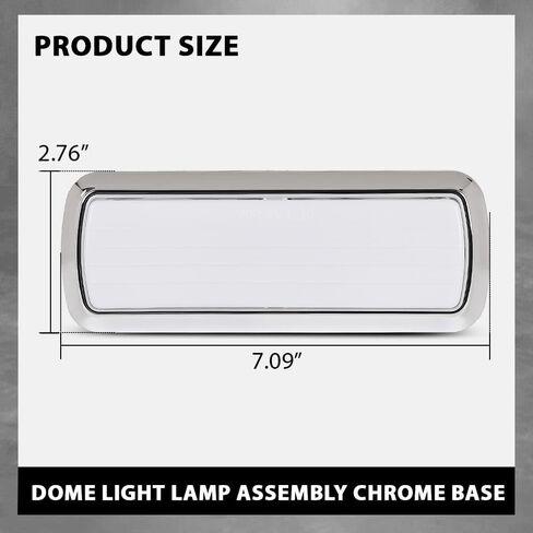 ALLGOOD LED Dome Light Lamp Assembly, Compatible with Chevy GMC Pickup Truck C/K 10 20 30 1960 1961 1962 1963 1964 1965 1966 1967 1968 1969 1970 1971 1972, Chrome Base in Saudi Arabia