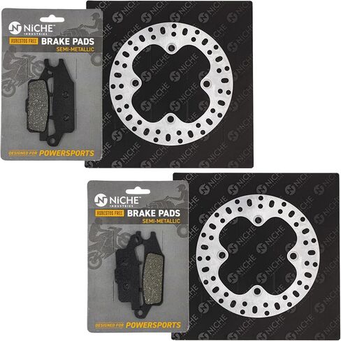 NICHE Rear Brake Rotor Pad Semi Metallic Kit For Yamaha Grizzly 700 550 3B4-W0046-10-00 3B4-W0046-00-00 1HP-F582V-00-00 in Saudi Arabia