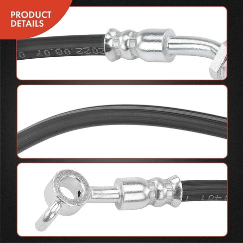 A-Premium Rear Side Brake Hydraulic Hose Compatible with Hyundai and Kia Models - Azera 2012-2017, Sonata 2011-2015, Cadenza 2014-2016, Optima 2011-2016 - Replace# 587373V600(Pack of 2) in Saudi Arabia