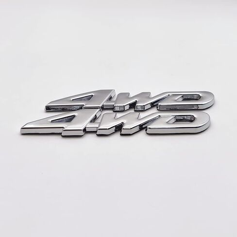 2PCS Metal 4WD Logo Emblem 3D رباعي الدفع شارة خارج طريق Road Road 4x4 Sport Decal Car Trunk Presentive for Universal Oper (Black) in Kuwait