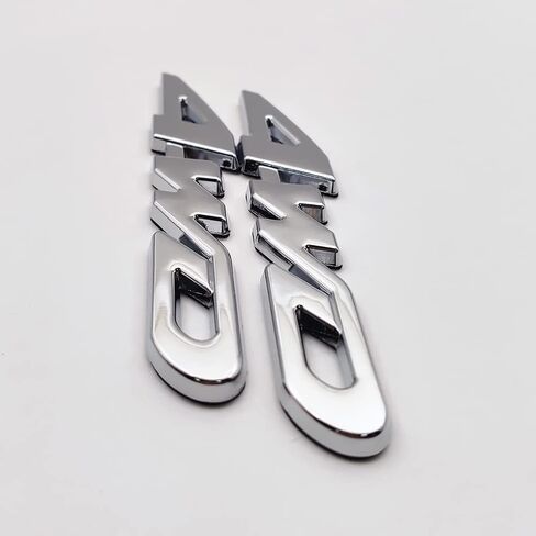 2PCS Metal 4WD Logo Emblem 3D رباعي الدفع شارة خارج طريق Road Road 4x4 Sport Decal Car Trunk Presentive for Universal Oper (Black) in Kuwait