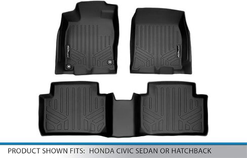 Smartliner Custom Fit Floor Mats 2 صف بطانة الصف 2016-2021 Honda Civic in Saudi Arabia