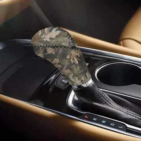 Hunting Camo Pattern 2 Pieces Car Gear Shift Cover Set for Women Men, Non-Slip Auto Gear Shift Knob Protector with Handbrake Cover Automotive Interior Decoration in Kuwait