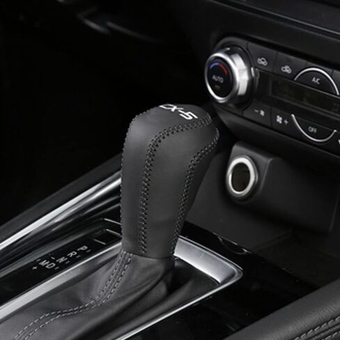 BOYOUS Auto Car Gear Shift Handle Knob Cover Shift Lever PU Leather Protective Interior Accessories for Mazda CX-5 CX5 2017-2025(Red+Black) in Kuwait