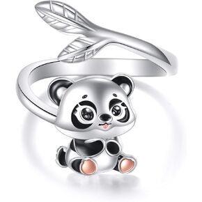 Feather Ring 925 Sterling Silver Turquoise Ring Adjustable Open Ring Jewelry Gifts for Women in Kuwait