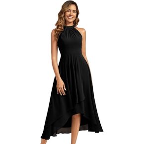 Ever-Pretty Women's Elegant Halter A-Line Pleated Chiffon Hi-Lo Wedding Guest Dresses 31927 in Saudi Arabia