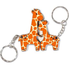 Lovely Giraffes Couple Keychains For Him And Her Matching Keychains Best Friends Giraffe Gifts For Him Best Friend Keychain Couples Keychain in Saudi Arabia