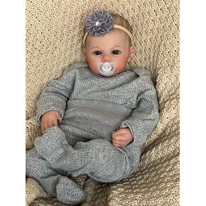 Angelbaby لطيف حديثي الولادة تولد دمية الطفل ، 19 بوصة نابضة بالحياة من جديد سيليكون طفلة ناعم مرجح الجسم واقعية حلوة BEBE in Kuwait