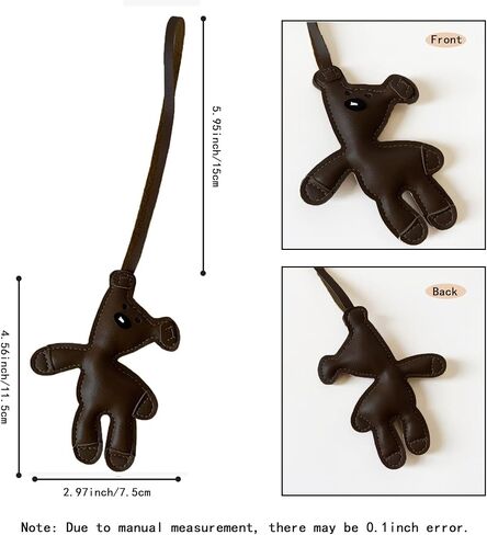 Bear Bag Charm, Cute Bear Charm for Purse Handbags Bag Accessories Car Charms PU Lazy Bears Key Charms in Saudi Arabia