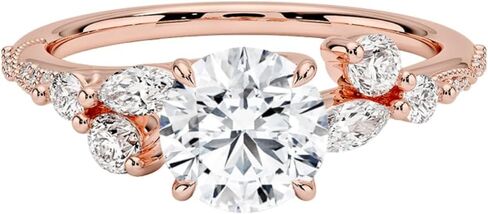1-5 CT Moissanite خطبة الخطوبة خاتم Sterling Silver & 10K 14K 18K الذهب الصلب الطبيعة المستوحاة Moissanite هدية عيد الميلاد للنساء in Kuwait