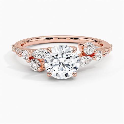 1-5 CT Moissanite خطبة الخطوبة خاتم Sterling Silver & 10K 14K 18K الذهب الصلب الطبيعة المستوحاة Moissanite هدية عيد الميلاد للنساء in Kuwait