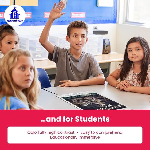 Quarterhouse American War Paintings Poster Set, Social Studies Classroom Learning Materials for K-12 Students and Teachers, Set of 10, 12 x 18 Inches, Extra Durable in Kuwait