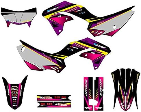 2020-2022 KLX 230 Surge Pink Senge Graphics Complete Kit with Rider I.D. Compatible with Kawasaki in Kuwait