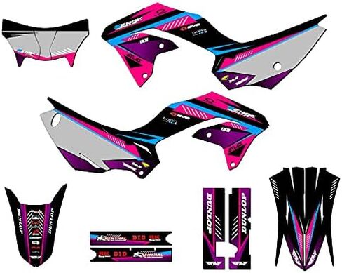 2020-2022 KLX 230 Surge Pink Senge Graphics Complete Kit with Rider I.D. Compatible with Kawasaki in Kuwait