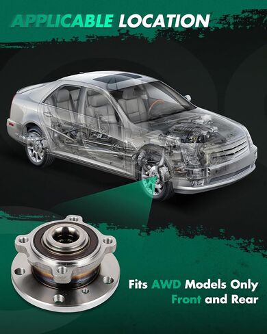 Scitoo 2PCS Front/الخلفية المحامل المحمل مجموعة 512573 ملائمة لـ Mini Cooper Paceman 2013 2014 2015 2016 ، لـ Mini Cooper Countryman 2011-2016 ، FWD/AWD W/ABS in Saudi Arabia
