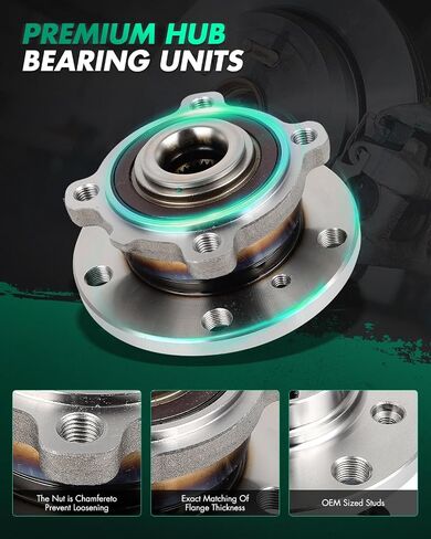 Scitoo 2PCS Front/الخلفية المحامل المحمل مجموعة 512573 ملائمة لـ Mini Cooper Paceman 2013 2014 2015 2016 ، لـ Mini Cooper Countryman 2011-2016 ، FWD/AWD W/ABS in Saudi Arabia
