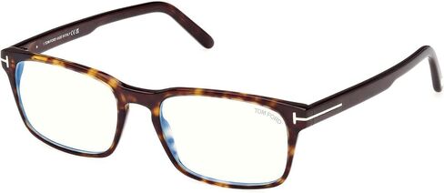 Tom Ford Ft 5938 052 Dark Havana البلاستيك العينات المستطيلة 54 ملم in Saudi Arabia