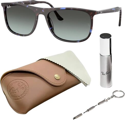 Ray-Ban RB2216 مستطيل الشكل الشمسي مع حزمة مجموعة النظارات الرسمية in Kuwait