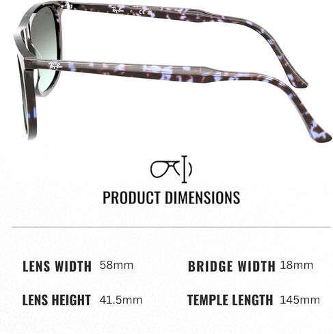 Ray-Ban RB2216 مستطيل الشكل الشمسي مع حزمة مجموعة النظارات الرسمية in Kuwait