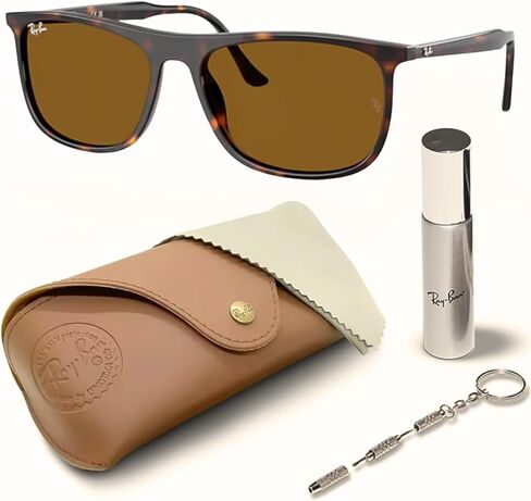 Ray-Ban RB2216 مستطيل الشكل الشمسي مع حزمة مجموعة النظارات الرسمية in Kuwait