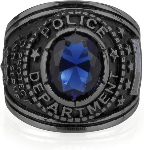 MIA ARTE MENS Custom US US VINTAGE ORBING SHIELD RING مع اسم محفور | TK316 متين الفولاذ المقاوم للصدأ | حجم 8-14 in Saudi Arabia