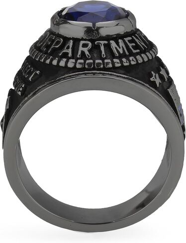 MIA ARTE MENS Custom US US VINTAGE ORBING SHIELD RING مع اسم محفور | TK316 متين الفولاذ المقاوم للصدأ | حجم 8-14 in Saudi Arabia