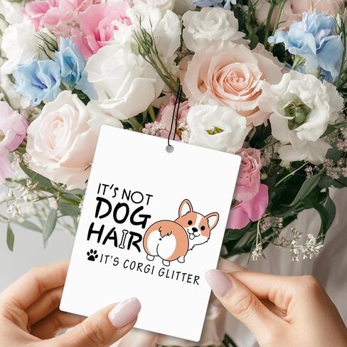 Mancheng-zi Funny Corgi Dog Car Air Freshener 3Pcs, Corgi Gifts for Lover Women Air Freshener Hanging for Cars Closet Drawer or Books, Cute Dog Car Accessories Mirror Decor for Women in Kuwait